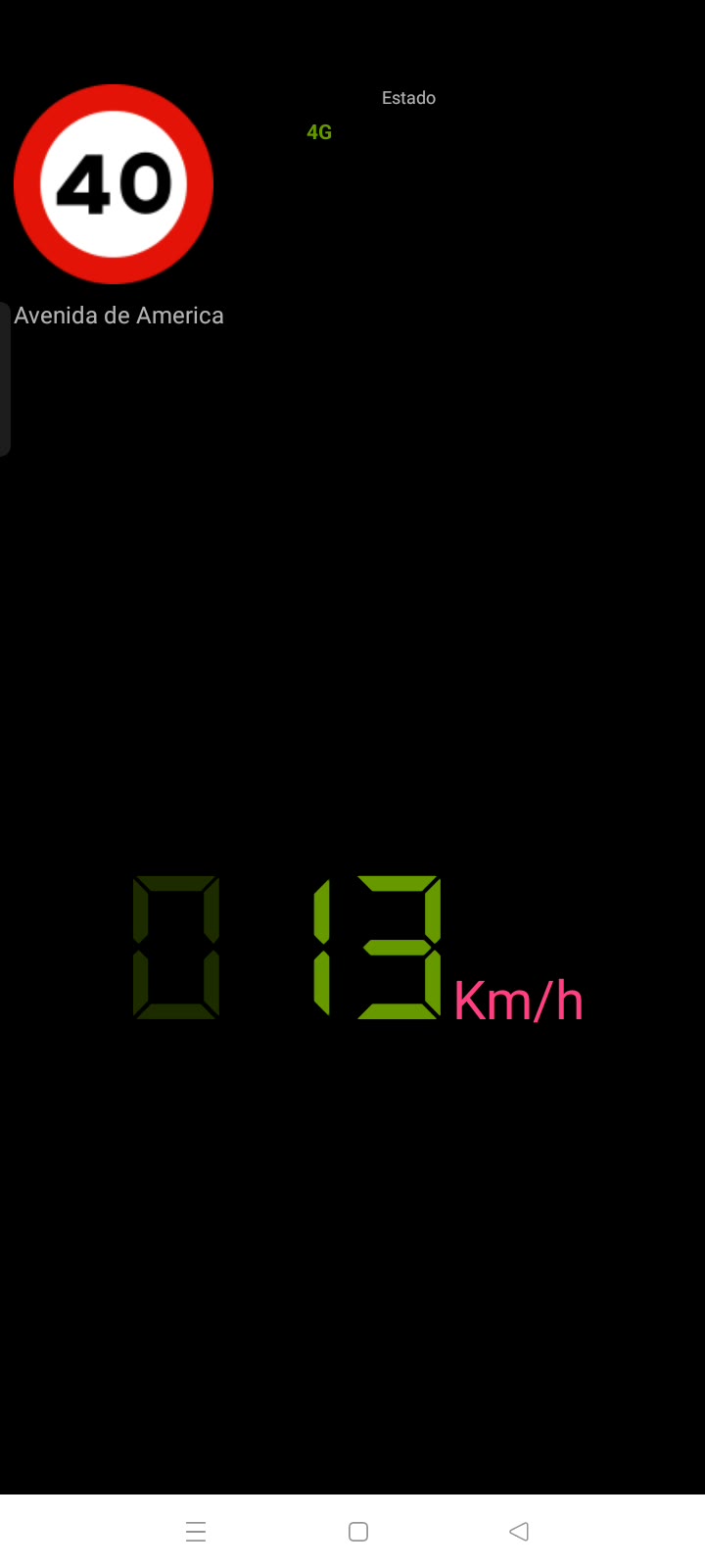 Pantalla de conduccion en modo basico sin ELM327